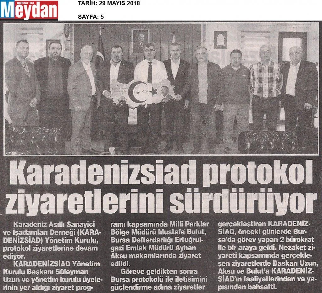 KARADENİZSİAD basında — BURSA'DA MEYDAN — 29 Mayıs 2018 - Sayfa: 5